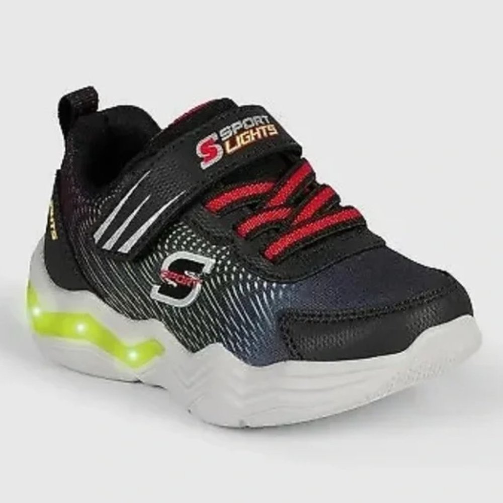 Skechers Conor Light-Up Sneakers Black Toddler Boys' 5 NWT